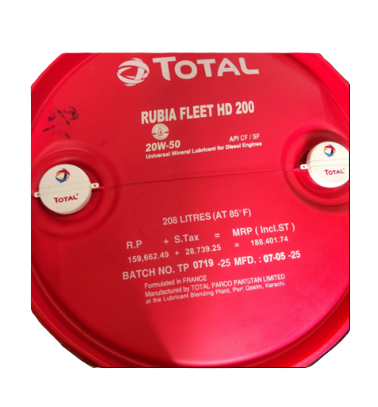 Total Rubia Fleet HD 200 (20W-50)-208L
